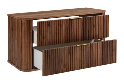 Meuble sous-vasque à suspendre GLAMOUR coloris noyer foncé 100 cm