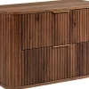 Meuble sous-vasque à suspendre GLAMOUR coloris noyer foncé 80 cm