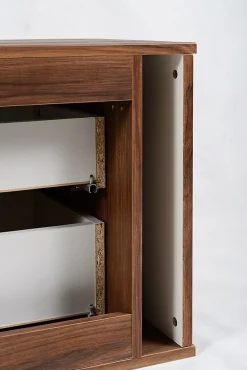 Meuble sous-vasque à suspendre GLAMOUR coloris noyer foncé 80 cm