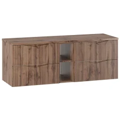 Meuble sous-vasque 140cm 2 niches plan de toilette Tao Bois