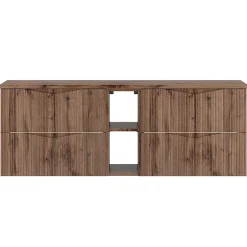 Meuble sous-vasque 140cm 2 niches plan de toilette Tao Bois