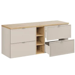 Meuble sous-vasque 140cm 3 niches Alba Cachemire