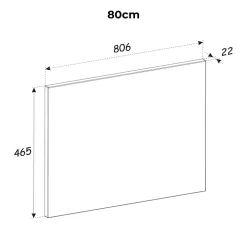 Meuble sous-vasque 80cm 2 niches Adriel Blanc