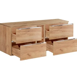 Meuble sous-vasque 140cm 2 niches April Bois