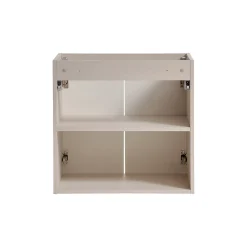 Meuble sous-vasque 160cm 4 portes panier à linge Manoa Cachemire et Bois