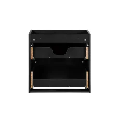 Meuble sous-vasque 140cm 4 tiroirs 2 niches Riva Noir et Bois