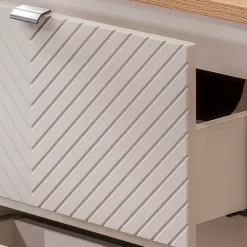 Meuble sous-vasque 140cm 4 tiroirs 1 porte Manoa Cachemire et bois