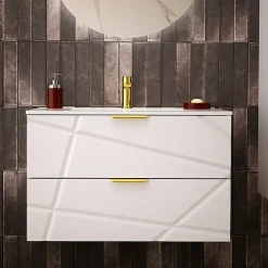 Meuble sous-vasque 80cm Aurora Blanc