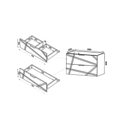 Meuble sous-vasque 80cm Aurora Blanc