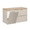 Meuble sous-vasque 100cm panier à linge Alba Cachemire