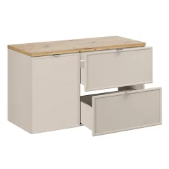 Meuble sous-vasque 100cm panier à linge Alba Cachemire
