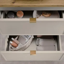 Meuble sous-vasque 120cm panier à linge Alba Cachemire