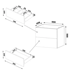 Meuble sous-vasque 120cm plan de toilette Astrid Bois