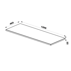 Meuble sous-vasque 120cm plan de toilette Astrid Bois