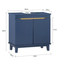 Meuble sous-Vasque de Salle de Bainà 2 Portes, Placard de Rangement, BZR113-B, SoBuy