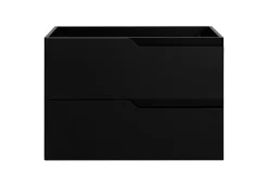 Meuble sous-vasque mural pour salle de bain, noir, 80 x 57 x 46 cm, sans plateau