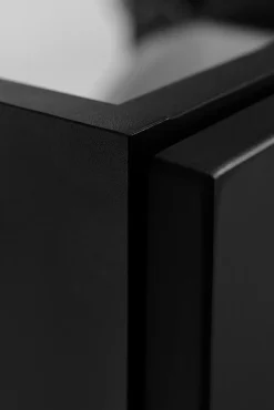 Meuble sous-vasque mural pour salle de bain, noir, 80 x 57 x 46 cm, sans plateau