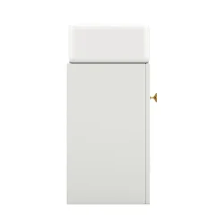 Meuble Sous-Vasque Suspendu avec Vasque - Meuble Salle de Bain Compact, MDF, 46x26x56 cm - Blanc