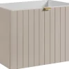 Meuble sous-vasque suspendu HARMO 60 cm Façade rainuré cachemire semi-mat