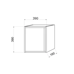 Meuble Suspendu De Salle De Bain 39Cm Avec Porte Réversible Blanc Mat - Monaco