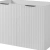 Meuble suspendu sous lavabo avec 2 portes FLOW BLANC 80 cm