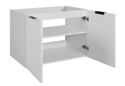 Meuble suspendu sous lavabo avec 2 portes FLOW BLANC 80 cm