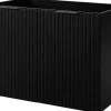 Meuble suspendu sous lavabo avec 2 portes FLOW NOIR 80 cm