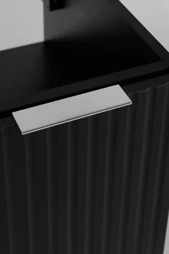 Meuble suspendu sous lavabo avec 2 portes FLOW NOIR 80 cm