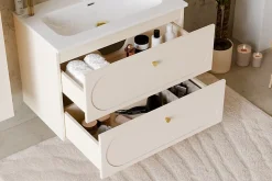 Meuble suspendu sous lavabo DONNA SAND beige 60 cm
