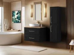 Meuble suspendu sous lavabo CLASSIC noir 80 cm