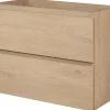 Meuble suspendu sous lavabo SIMPLE chêne clair 80 cm