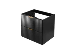Meuble suspendu sous lavabo FLOW couleur noir 60 cm