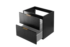 Meuble suspendu sous lavabo FLOW couleur noir 60 cm