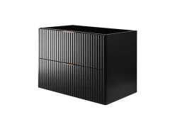 Meuble suspendu sous lavabo FLOW noir 80 cm