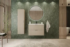 Meuble suspendu sous lavabo FLOW cachemire 60 cm