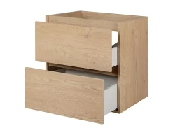 Meuble suspendu sous lavabo SIMPLE chêne clair 60 cm