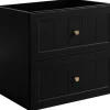 Meuble suspendu sous lavabo GUSTO noir 60 cm