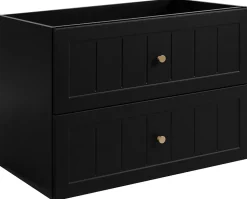 Meuble suspendu sous lavabo GUSTO noir 80 cm