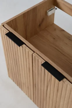 Meuble suspendu sous lavabo avec 2 portes FLOW CHÊNE 60 cm