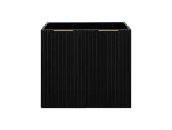 Meuble suspendu sous lavabo avec 2 portes FLOW NOIR 60 cm