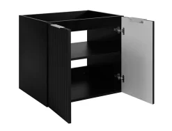 Meuble suspendu sous lavabo avec 2 portes FLOW NOIR 60 cm