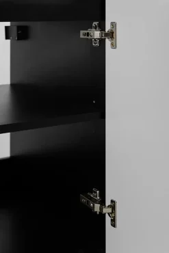 Meuble suspendu sous lavabo avec 2 portes FLOW NOIR 60 cm