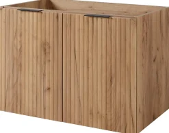 Meuble suspendu sous lavabo avec 2 portes FLOW CHÊNE 80 cm