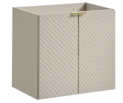 Meuble suspendu sous vasque avec 2 portes VIVA CACHEMIRE 60 cm
