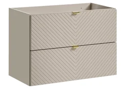 Meuble suspendu sous vasque avec 2 tiroirs VIVA CACHEMIRE 80 cm