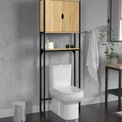 Meuble étagère dessus WC placard DETROIT design industriel