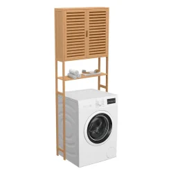 Meuble étagère dessus WC placard bambou BEA
