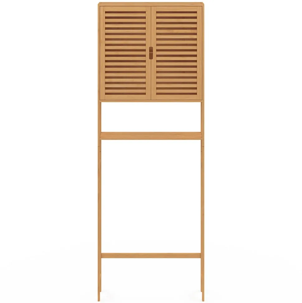 Meuble étagère dessus WC placard bambou BEA