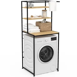 Meuble étagères de rangement dessus machine à laver DETROIT design industriel