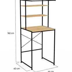 Meuble étagères de rangement dessus machine à laver DETROIT design industriel
